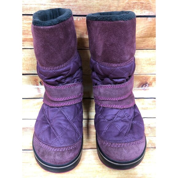 Sorel Glacy Vino Snow Winter Fleece Lined Waterproof Boots Womens 6.5 (t6n) - Picture 2 of 10